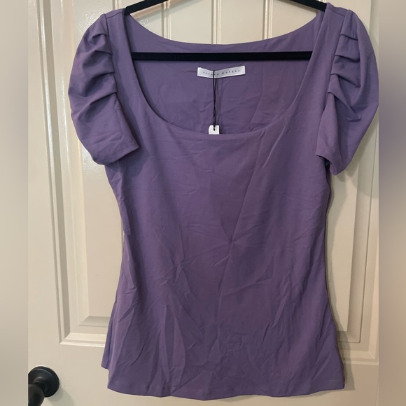 Susana Monaco Plum Puff Sleeve Top NWT🫶 - Picture 2 of 5